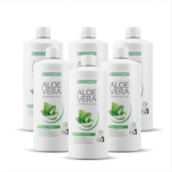 Pack de 6 gels à boire Aloe Vera Intense Sivera LR Health & Beauty – Hydratation en profondeur et bien-être digestif