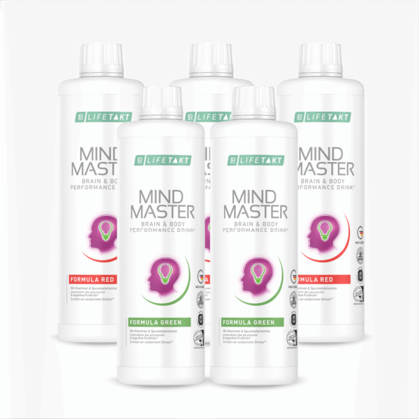 Pack mixte Mind Master LR LIFETAKT – 3 rouges et 2 verts pour énergie mentale et équilibre oxydatif