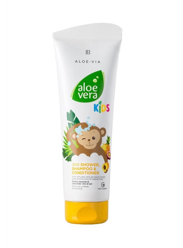 LR ALOE VIA Aloe Vera Kids 3en1 Gel Douche, Shampoing & Après-Shampoing