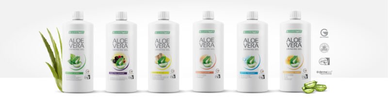 Gamme complète des gels à boire Aloe Vera LR LIFETAKT – Intense Sivera, Açaï Pro Summer, Immune Plus, Peach Flavour, Active Freedom, Miel Traditionnel