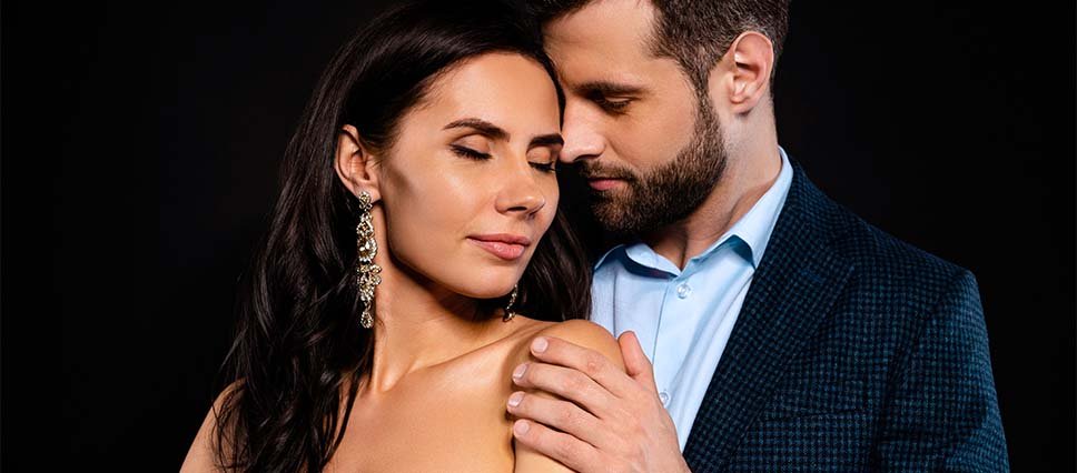 Couple élégant illustrant l’univers des parfums LR Health and Beauty – homme et femme