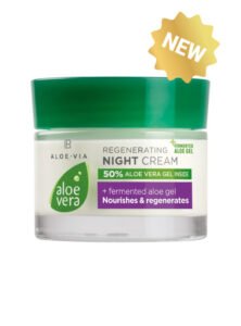 Crème de nuit régénérante Aloe Vera LR avec 50 % de gel d’aloe vera et aloe fermenté