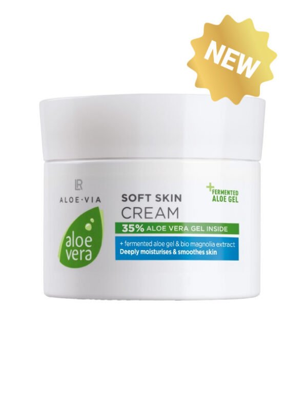Crème hydratante Soft Skin LR Aloe Vera avec 35 % de gel d’aloe vera et gel fermenté