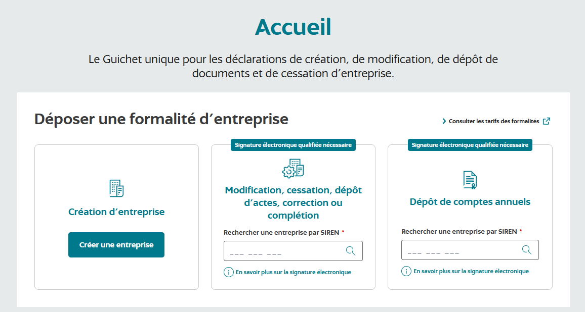 Déposer une formalité de création d’entreprise sur le site de l’INPI