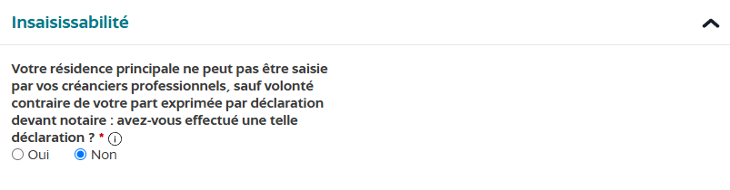 Formulaire INPI – Déclaration d’insaisissabilité de la résidence principale pour un VDI