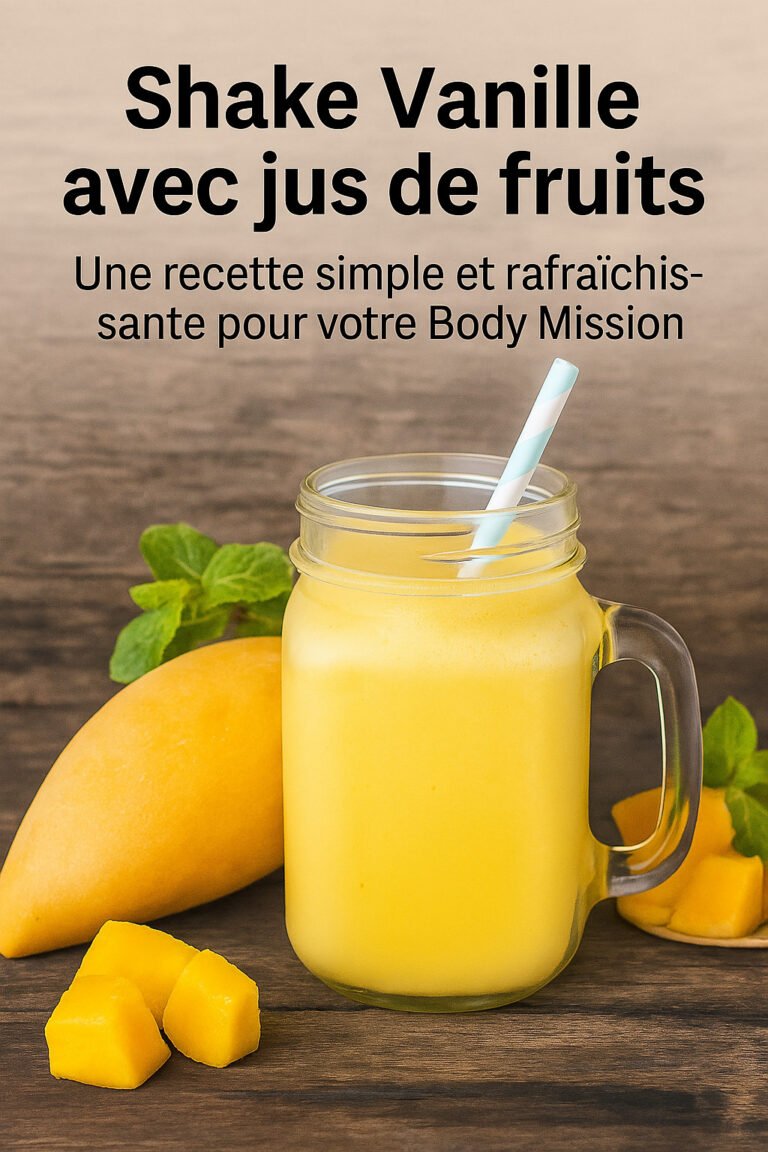 Shake vanille FiguActive avec jus de mangue et boisson au soja, boisson minceur