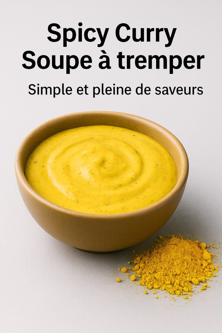 Spicy Curry Soupe à tremper dans un bol avec poudre de curry