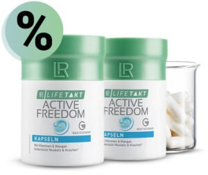 Lot de 2 LR Freedom Capsules – complément pour les articulations avec glucosamine, chondroïtine et collagène