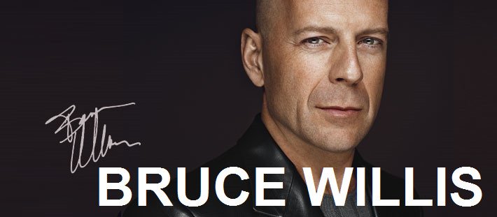 Portrait de Bruce Willis acteur célèbre et icône du cinéma