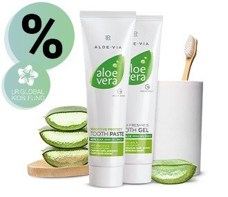 Set de 2 dentifrices Aloe Vera LR – Soin dentaire doux avec aloe vera et extrait d'échinacée