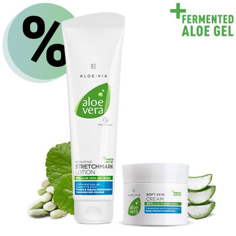 LR Aloe Vera Body Silk Smooth Set – Soin complet pour le corps avec gel d’aloe vera fermenté, hydrate, adoucit et lisse la peau.