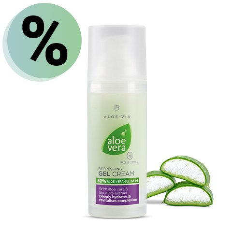 Aloe Vera Crème Gel Hydratant – Soin fraîcheur intense avec 50 % de gel d’aloe vera pour hydrater, apaiser et revitaliser la peau, texture légère et non grasse.