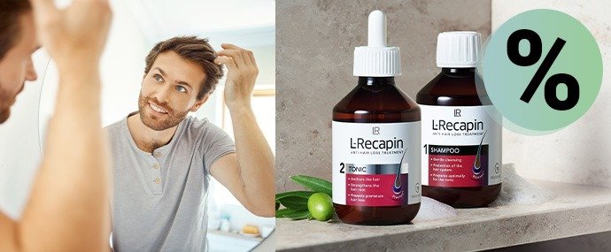 Lotion et shampooing LR Recapin – soins capillaires anti-chute