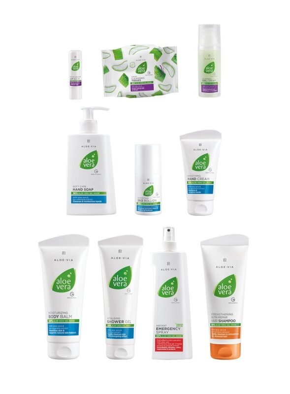 Set familial LR Aloe Vera – 9 soins hydratants pour toute la famille
