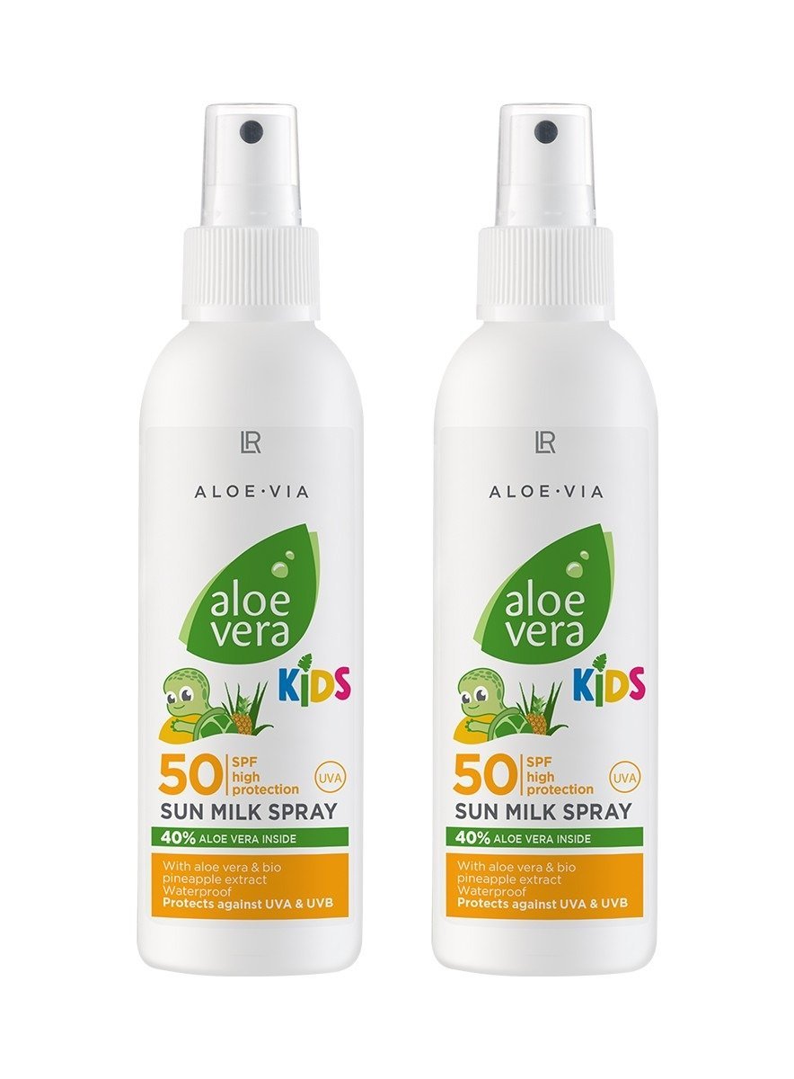 Spray solaire enfants Aloe Vera SPF 50 – Set de 2 flacons 150 ml LR