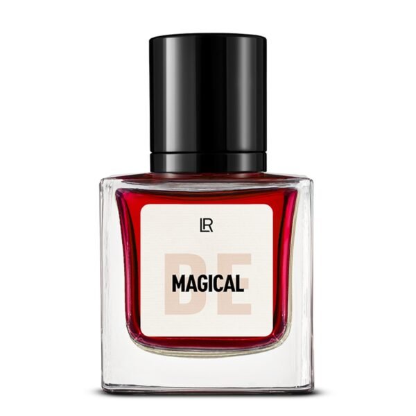 Bouteille du parfum LR BE MAGICAL, un parfum oriental séduisant pour femme, qui évoque la magie et l'envoûtement. Disponible sur produit-lr.fr.