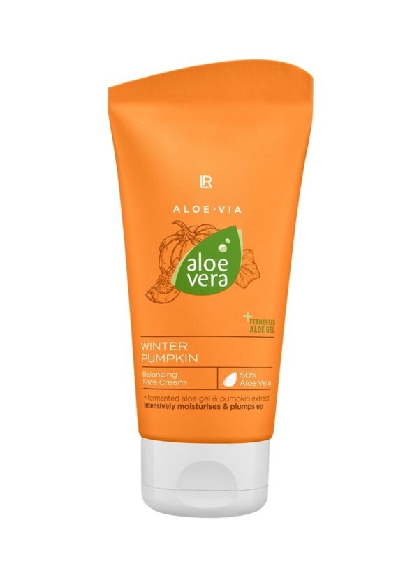 Crème visage équilibrante Aloe Vera Winter Pumpkin LR avec 50% aloe vera fermentée et extrait de citrouille pour hydratation et rides réduites