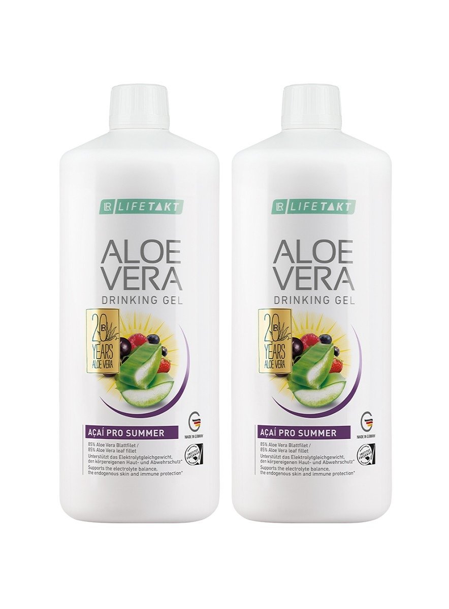 AV Gel à Boire Açaï Pro Summer x2 LR Lifetakt duo complément alimentaire aloe vera 85% acai vitamine C magnésium cuivre superfruits hydratation été