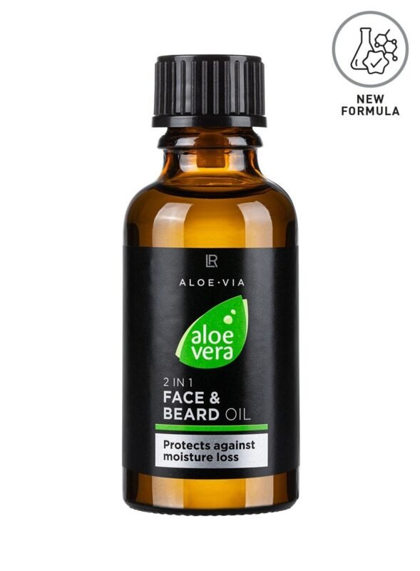 Huile 2en1 visage barbe LR flacon 30ml Aloe Vera bio houblon bio polyvalente douceur nourishment hydration
