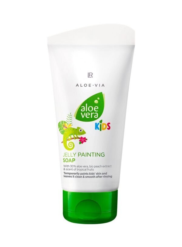 Savon peinture LR pour enfants aloe vera jungle fun avec pigments naturels colorés, aloe vera panthénol, nettoyage ludique créatif