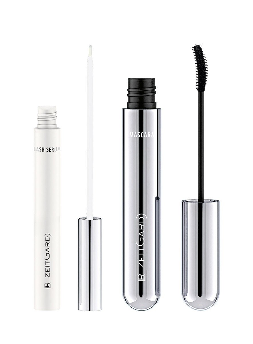 Set pour les cils LR mascara serum duo choc mascara intense effect serum activant lash cils époustouflants longs épais