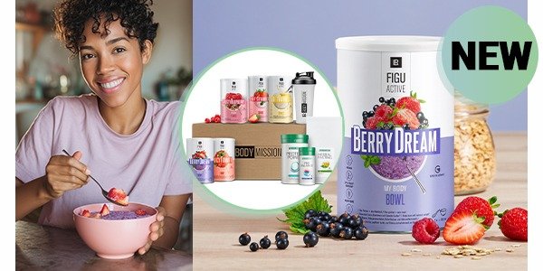 Header Newsletter LR BODY MISSION - Nouvelle année 2026 - Aimez-vous avec Berry Dream Bowl et LR BODY MISSION pour une alimentation intelligente et manger intelligemment