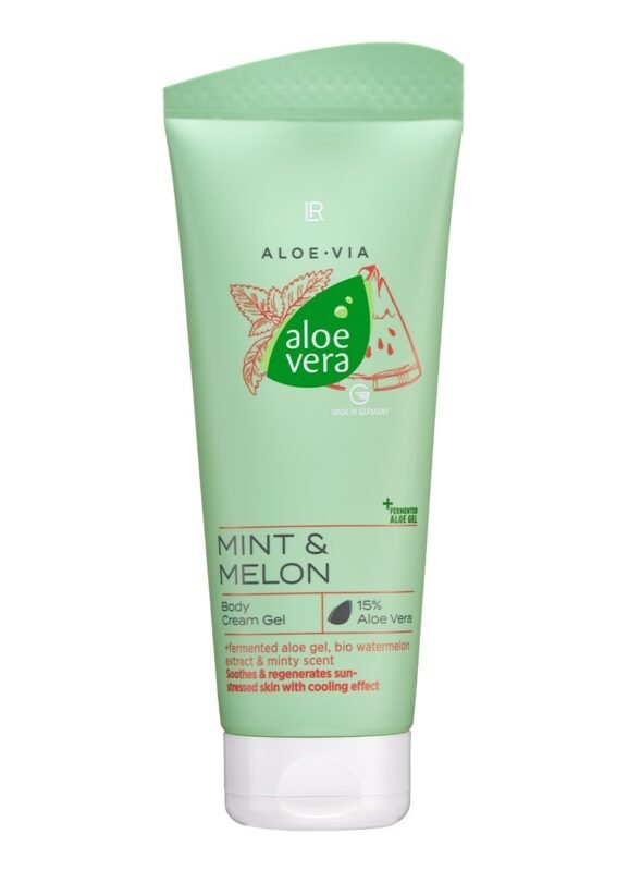 Gel-crème corps Aloe Vera Mint Melon LR Health & Beauty édition limitée 200ml menthe pastèque apaisement hydratation après-soleil