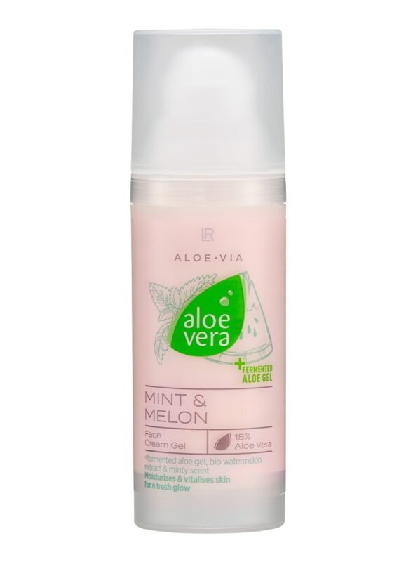 Gel crème visage Aloe Vera Mint Melon LR Health & Beauty édition limitée 50ml menthe pastèque hydratation rafraîchissant