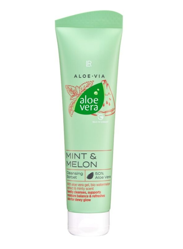 Sorbet nettoyant Aloe Vera Mint Melon LR Health & Beauty édition limitée 150ml exfoliant visage menthe pastèque